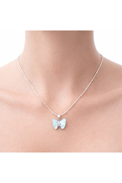 Bittox Women's Colorful Stone Butterfly Figured Gold and Silver Chain Necklac...