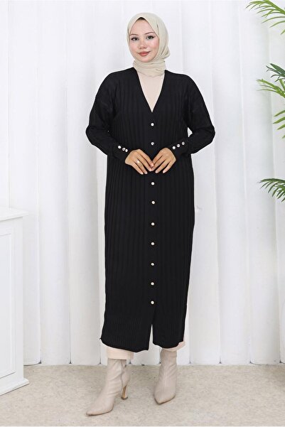 GÖZAY GROUP Uzun Merserize Fitilli Hırka