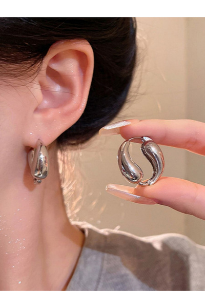 Take Two By Styli Solid Irregular Geometric Earrings