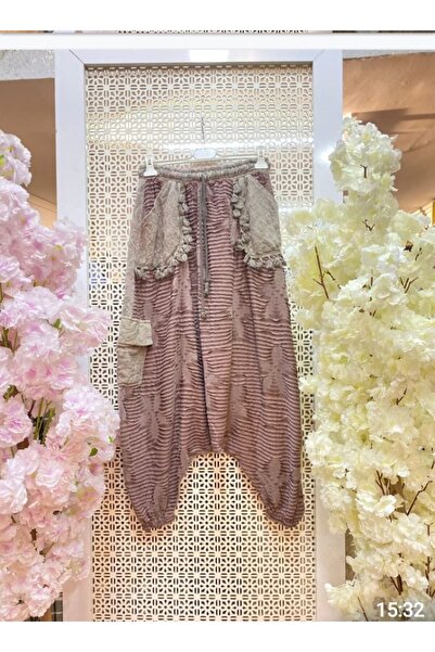 buğse Desenli Otantik Cepli Şalvar Pantolon