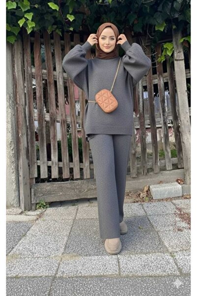 KNİTİCAL TEKSTİL Basic Balonkol Triko Takım