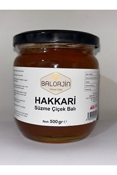 yöresel Balorjin Hakkari Süzme Çiçek Balı 500 GR