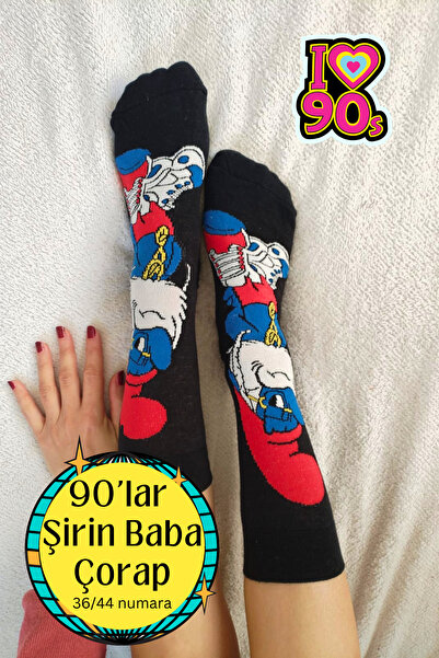 Corapcin جوارب كرتونية منقوشة من التسعينيات - 36/44 - للجنسين