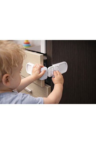 obrigado Заключване за шкафове за бебета и деца – комплект заключващи устройства за чекмеджета | Лепило, не се изисква пробиване