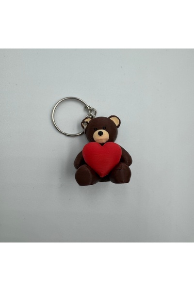 Akülüye'dek ne varsa 3D Keychain Heart Bear Figure