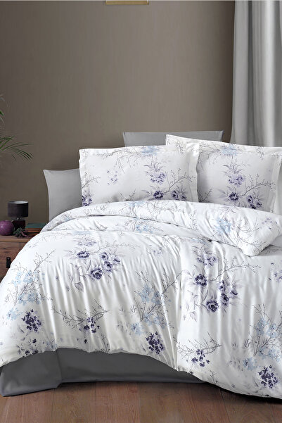 First Choice Leena %100 Pamuk Saten 200 TC (80 Tel) Çift Kişilik Nevresim Takımı
