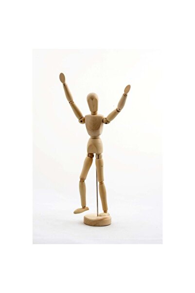 Genel Markalar Ahşap Model Manken Ahşap Robot 14 Cm