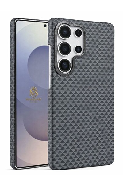 Massemr غطاء سامسونج جالاكسي إس 24 ألترا كربون ماج سيف، غطاء مغناطيسي قوي ورف...