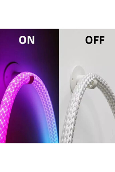 RMSGRUP 5V 5 Metre Usb Kitli IP67 IC-RGB Halat Işık Pixel Neon Şerit Led Bluetoothlu ve Uzaktan Kumandalı