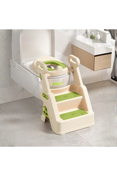 DEKOHOP Merdivenli Katlanır Klozet Adaptörü Çocuk Tuvalet Eğitimi ve Banyo Tuvalet Lavabo Yükseltici