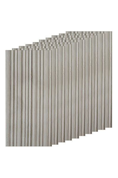 Teno Set de 10 panouri de tapet 3D Teno®, Piatră cu dungi, 7,2 mp, 120×60 cm, Gri prăfuit