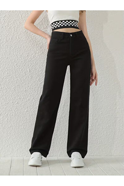 beeke Layal My Zero Max Super High Waist Wide Leg Jeans Stretch Fabric Wide L...
