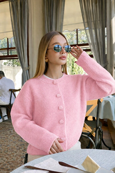 orjinal blue b KALP DÜĞME DETAYLI KADIN TRİKO HIRKA