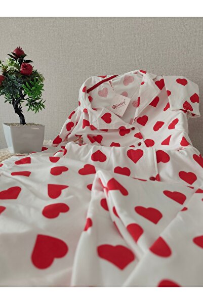 Pijamoni Süet Kumaş Önü Düğmeli Uzun Kollu Kadın Pijama Takımı S/M-L-XL-2XL