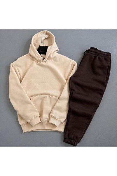 WENMİNG Set de trening pentru bărbați, din bumbac cu textura moale, cu 3 fire, cu textura moale, tricou