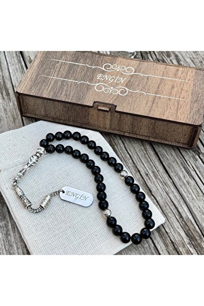 DEEPWELL İsimli 8 mm 33 lü Doğal Taş Tesbih - Çelik Uçlu - Kişiye Özel Ahşap ...