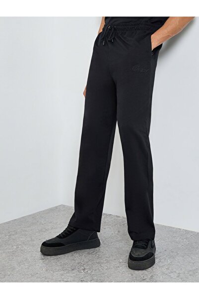 Styli Men Black Relaxed Fit Terry Joggers