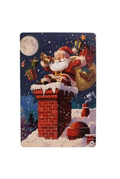 Puzzled Puzzle de Crăciun cu Moș Crăciun în coș (24 de piese)