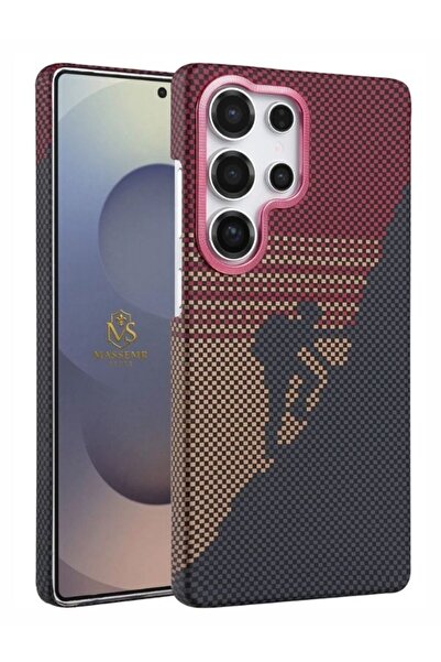 Massemr غطاء سامسونج جالاكسي إس 24 ألترا كربون ماج سيف، غطاء مغناطيسي قوي ورف...