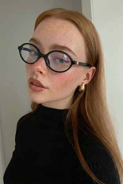 PROTCO Miu Leopar Şeffaf Ekran Gözlüğü - Leopar Çerçeve Şık Unisex Model Mavi...