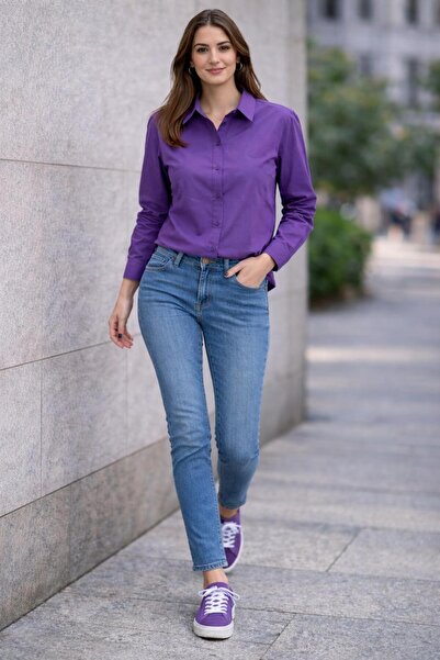 MAY MARA WOMEN'S POPLIN COMFORTABLE SHIRT