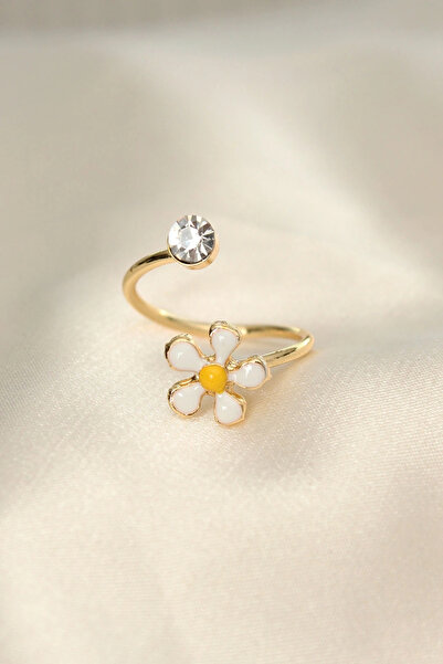 shopwave ديزي تصميم الزركون حجر خاتم قابل للتعديل