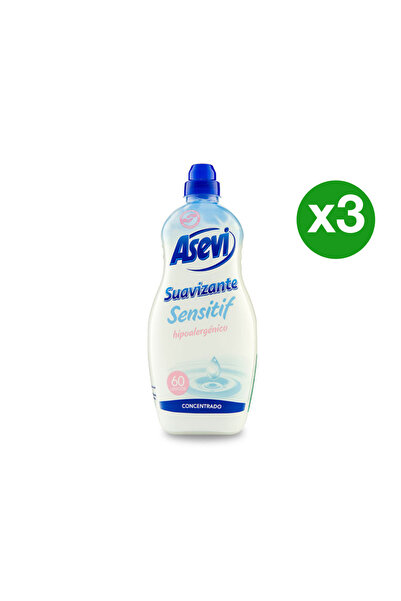 ASEVI SENSITIVE FABRIC CONDITIONER 60 washes, 1.44 L x 3
