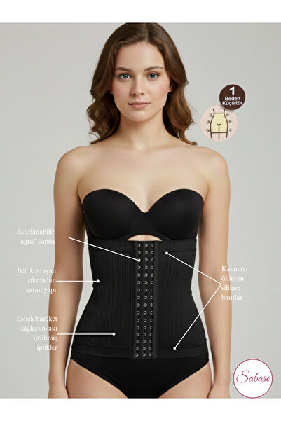 Sabase حزام سيليكون إيليت خياطة مخفية لتغطية الخصر والبطن يبرز انحناءات الجسم...