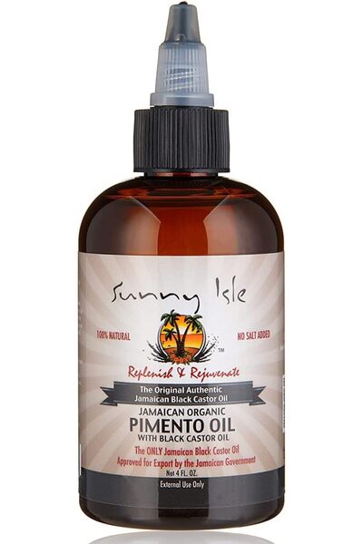 Sunny Isle زيت الفلفل الحلو العضوي الجامايكي مع زيت الخروع الأسود 4 أونصة (JBCO)