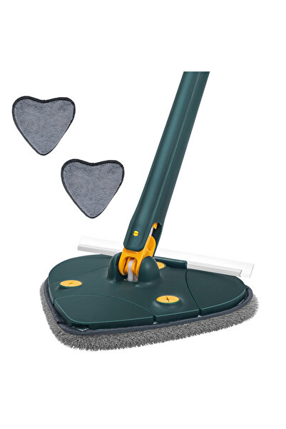 Teno Mop cu cap în formă de inimă, rotație 360 ​​de grade, telescopic, curățare ușoară, 2 lavete incluse, 127 cm