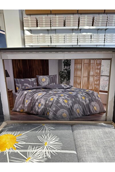 alinastore Dark Colored Patterned Double Bedding Set