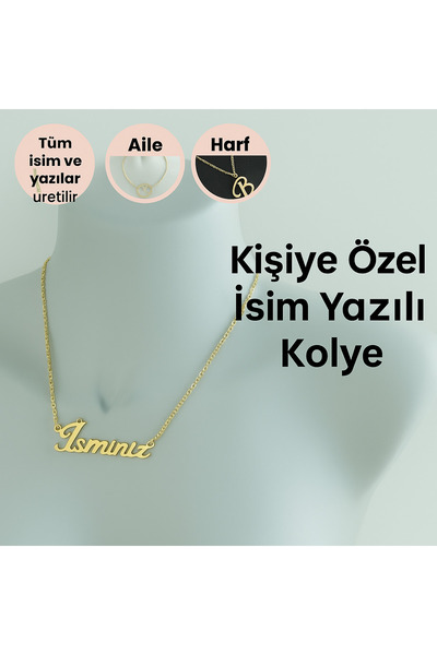 MakayGlobal Kişiye Özel İsim Yazılı Kolye