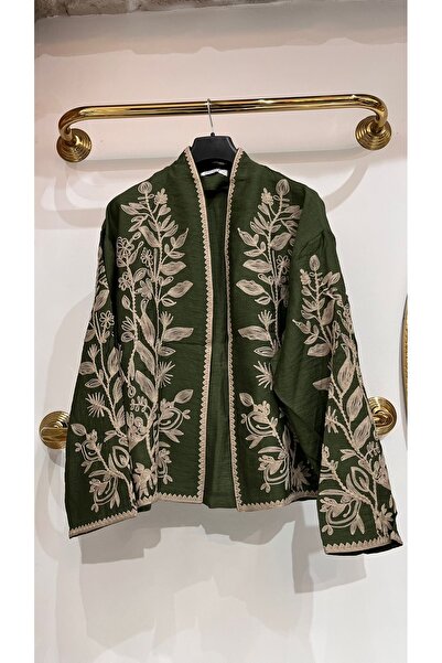 EB SCARF Embroidered Linen Kimono