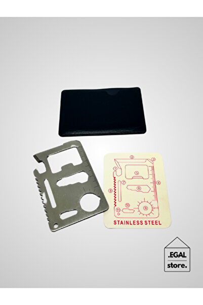 egal store Survival Kamp Çok Amaçlı Kart | Outdoor Kamp Aleti | Cüzdan Tipi Ç...