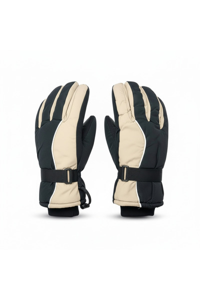 Mustran L-XL İçi Polarlı Su Geçirmez Motosiklet Kayak Eldiveni | Rüzgar Geçirmez Kışlık Günlük Eldiven