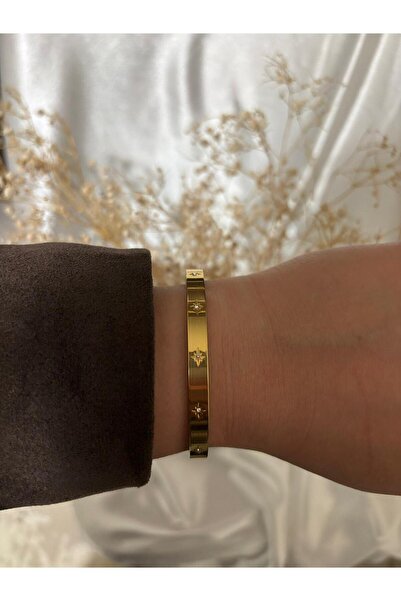 stainless steell Northern Star Detail Steel Handcuff Bracelet