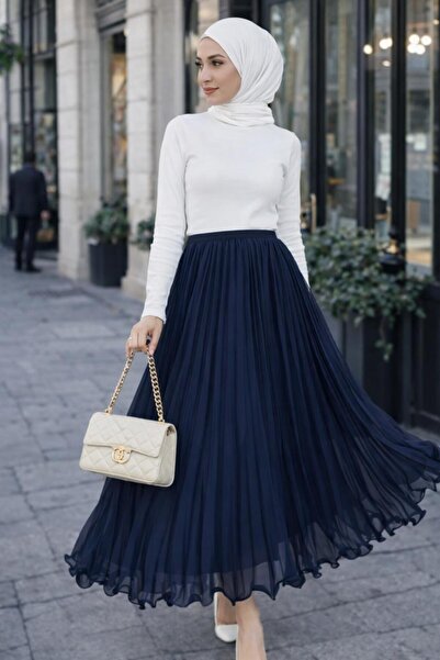 sivona Piliseli Şifon Etek