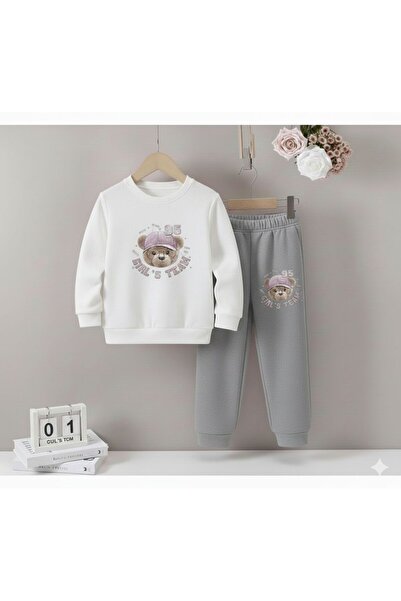 No Plan طقم رياضي مطبوع للفتيات من تايم تيدي