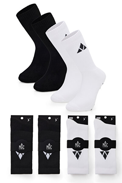 MGC مجموعة من 4 جوارب رياضية مضادة للانزلاق من SPOR (كرة القدم، كرة السلة، التنس، اليوجا، البليتس)