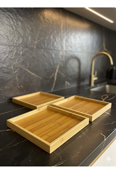 Bambu 3 BOY KARE SUNUM TEPSİSİ