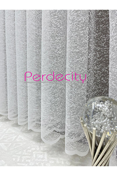 PERDECITY Kartanesi Örme Tül Perde ( 1x3 ) Sık Pile Her Odanıza Uygun Kırışmaz Ütü İstemez 30x28 ölçü numune kumaştır
