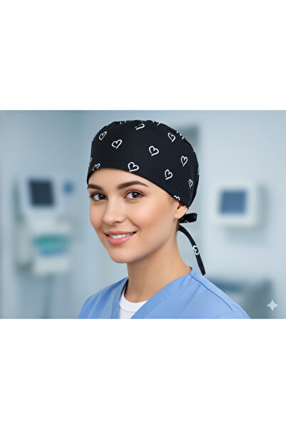 limitless medikal Cerrahi hemşire bonesi kalp desenli ameliyat bonesi doktor ...