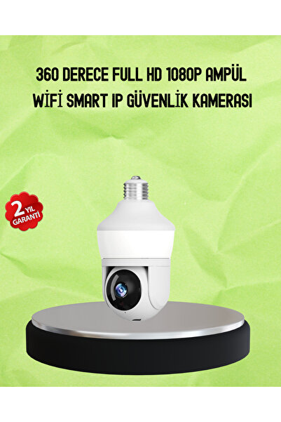 POEBGO FAMİLY'S Hareket Algılamalı 360° Wi-Fi Akıllı Ampül Kamera