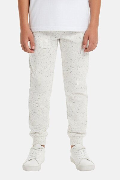 Kenzo بنطال رياضي للأولاد الصغار بقصة عادية وشعار مطرز، متعدد الألوان