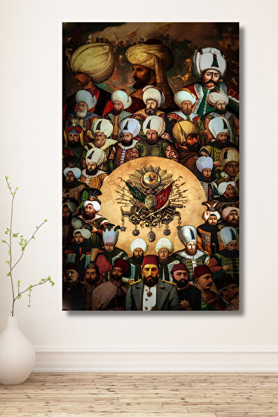 ERUMAR HOME Osmanlı Padişahları Dekoratif Duvar Tablosu Cafe, Ev, İşyeri, Ahş...