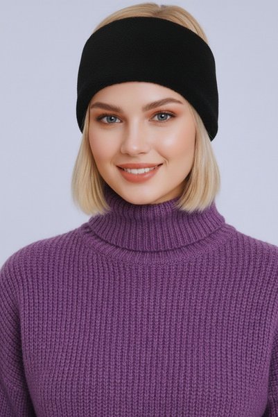 Leiste Classy Plain Plush Bandana Stretchy Sports Sweat Hair Band Plush Makeup Bandana Ear Protection