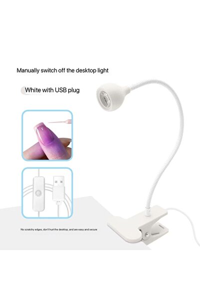 global fashion LED flashlight with clip, flexible, with USB connector, 3W, white