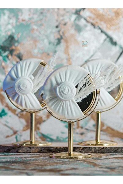 GIFT Gold mirrors with a coordinated base (12 pieces)