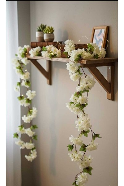 ENRUFLORA Yapay Beyaz Dolanabilen Sakura 230 cm Nişan Düğün Organizasyon Ev D...