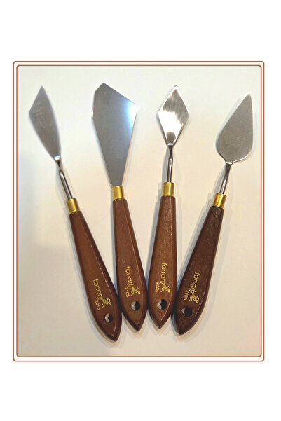 Fanart Premium Özel Fonksiyon 4 Adet Çelik Spatül Spatula Seti